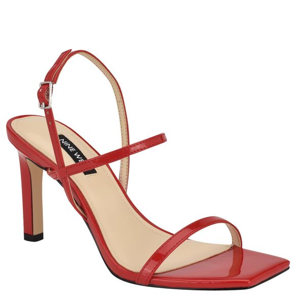 Nine West Women's Olah Heeled Sandal, Red Patent 610, 8.5 - Picture 1 of 1